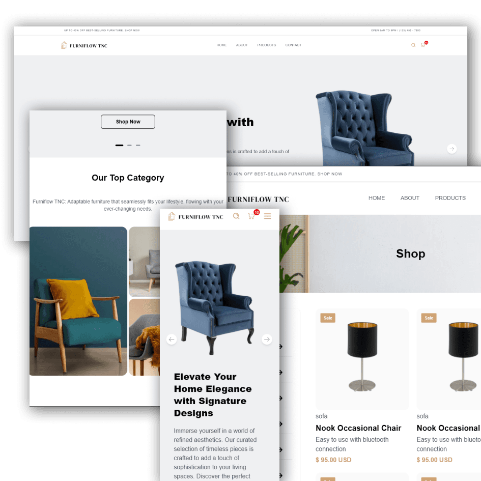 Furniture e-commerce website