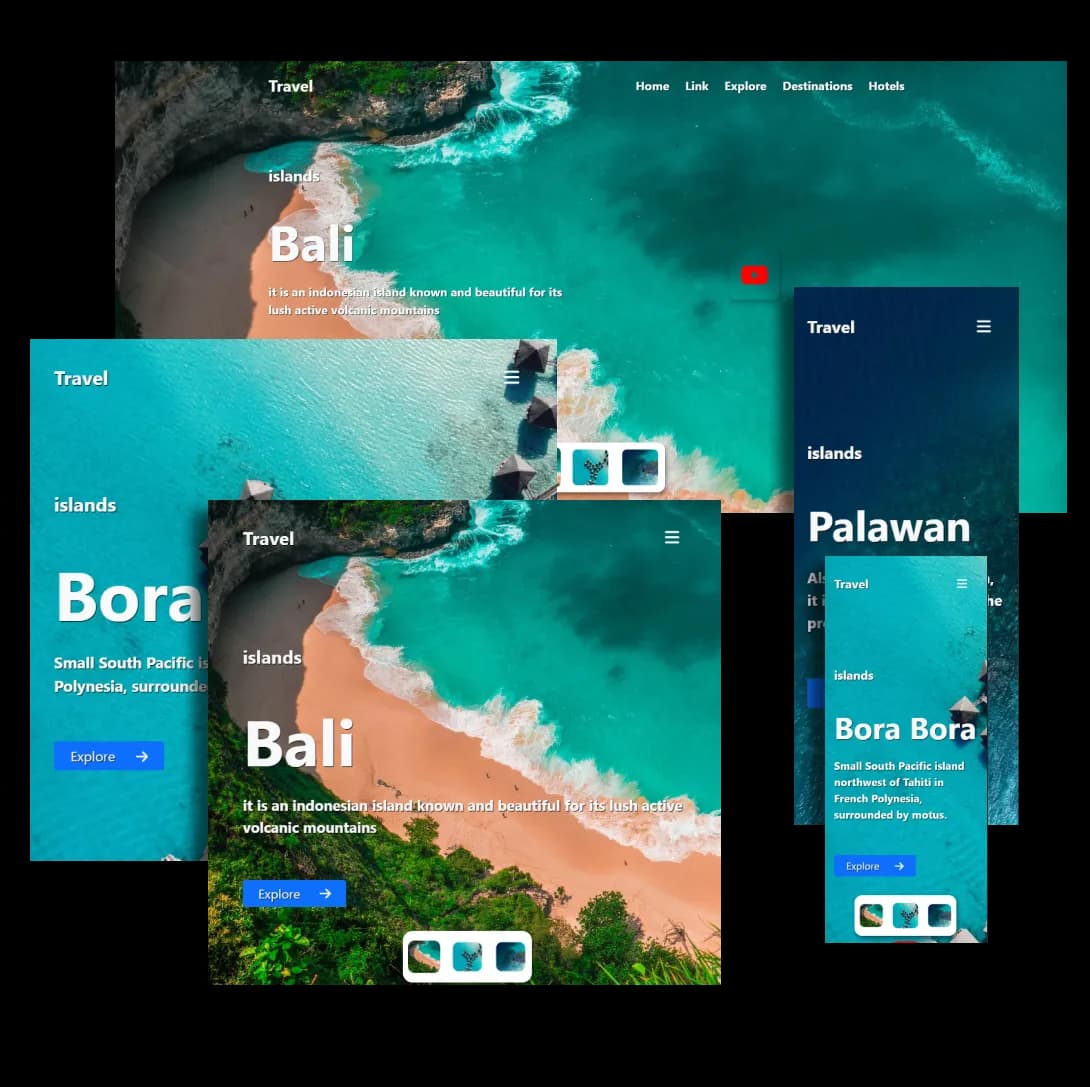 island landing page